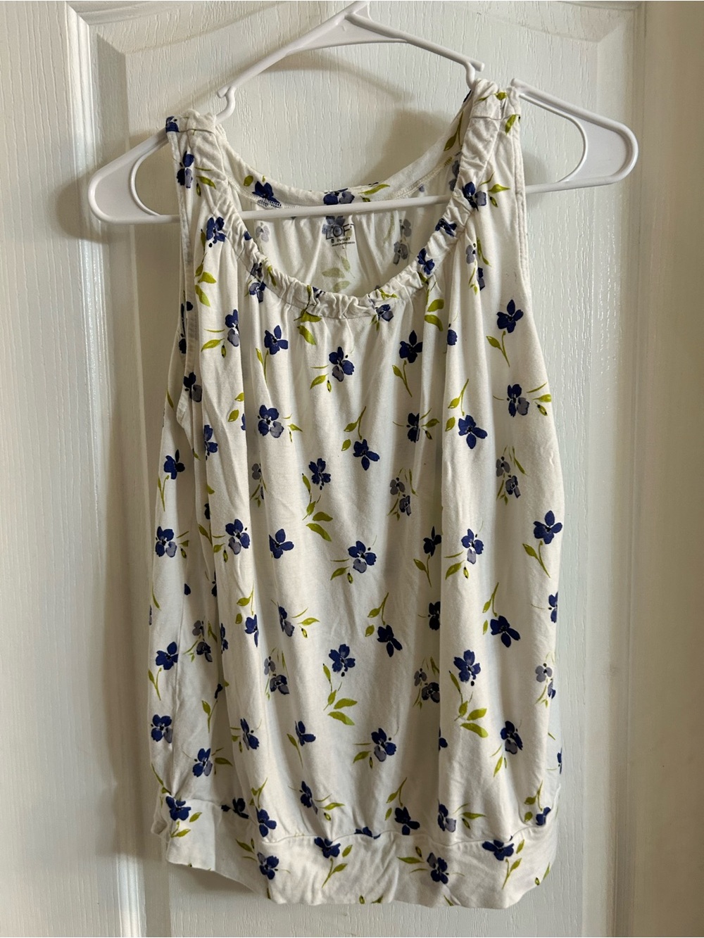 Loft Outlet Women’s White Floral Tank Top - large